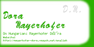 dora mayerhofer business card
